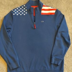 Vineyard Vines American Flag Quarter zip